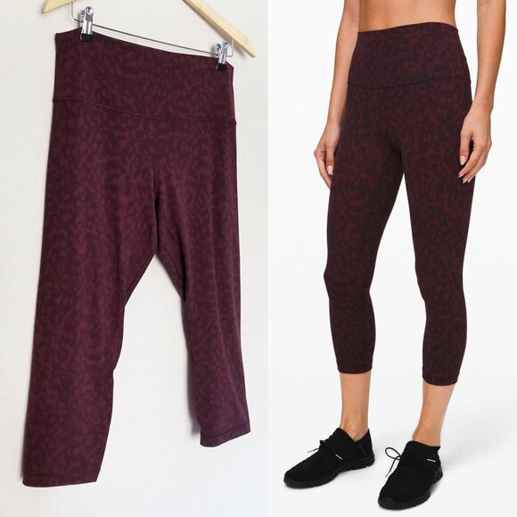 Lululemon Align Crop Legging Inseam 21" Formation Camo Dark Adobe Multi Size 12 - Picture 4 of 14